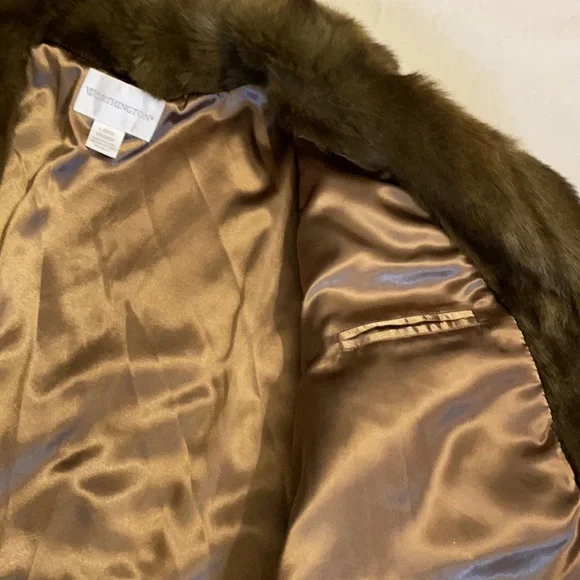 Worthington Brown Faux Fur Coat - Picture 8 of 10